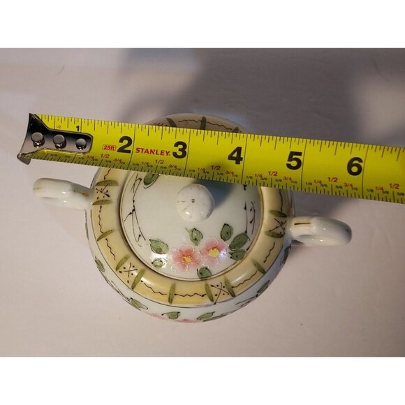Hand Painted Japanese Porcelain Sugar Bowl & Matching Creamer Set Vintage - Picture 9 of 11